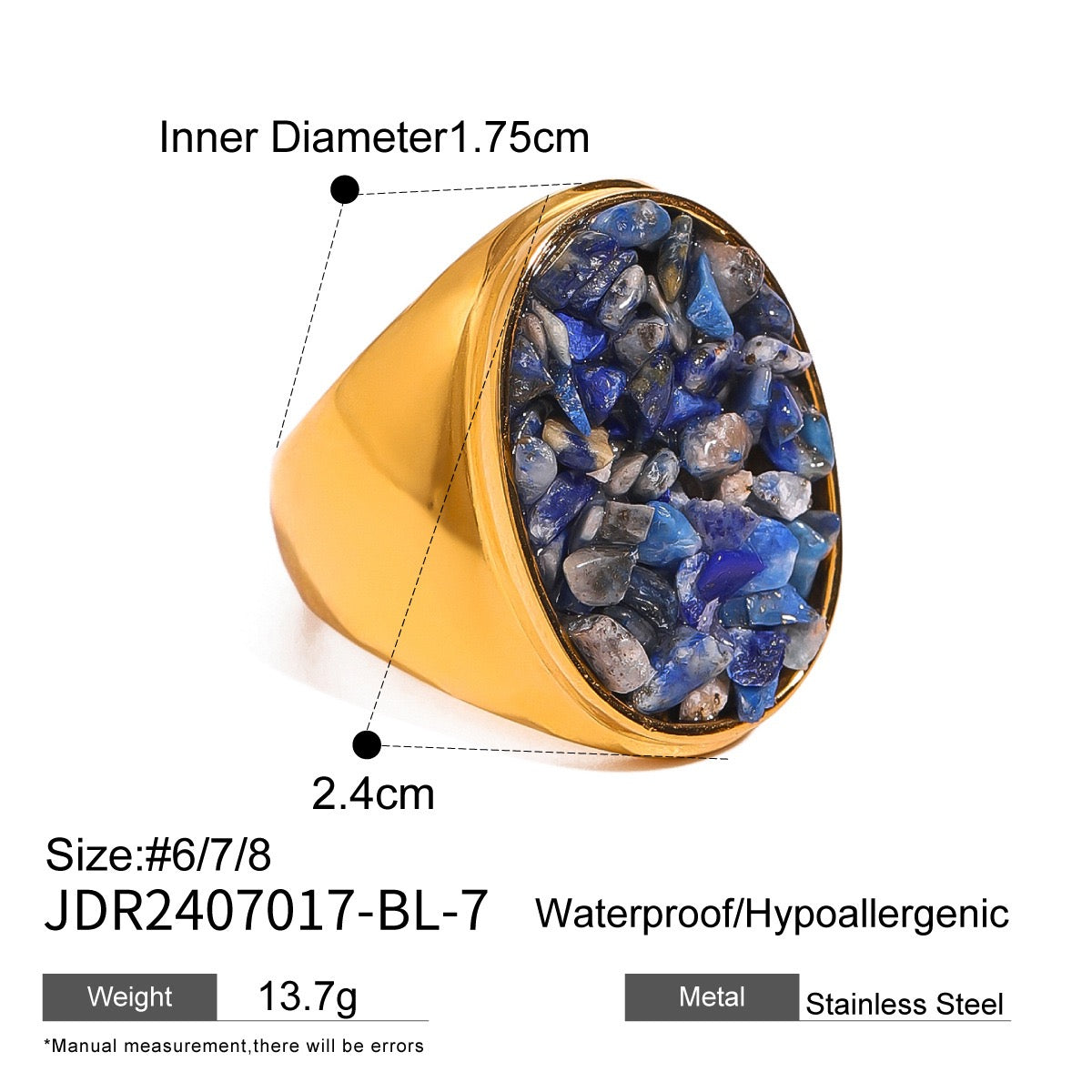 π Amethyst Gem Ring