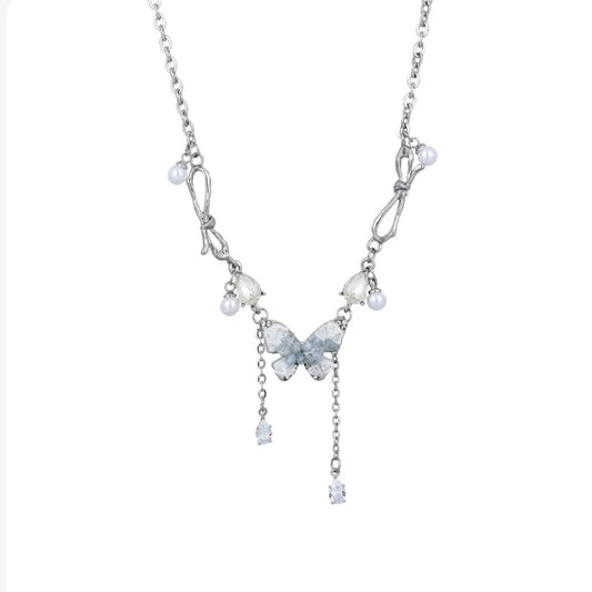 Crystal Flutter Charm Choker