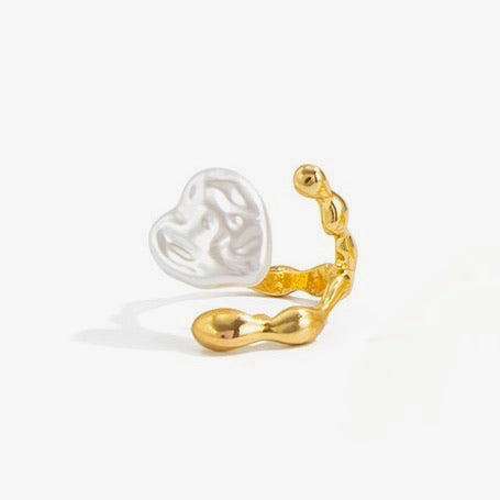 Pearl Heart Tide Ring