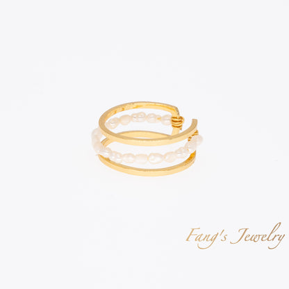 Tide Laced Pearl Ring