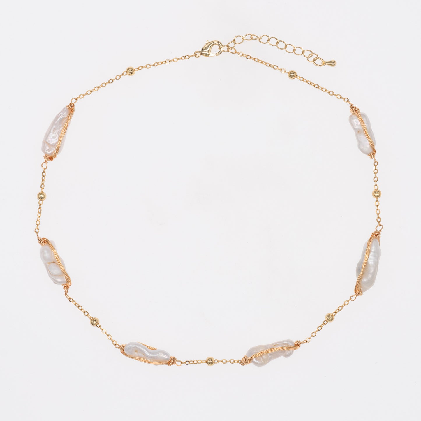 Baroque Pearl Chain Necklace