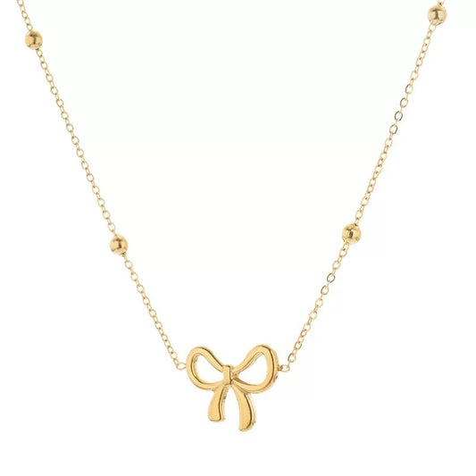 🎀 Dainty Bow Necklace