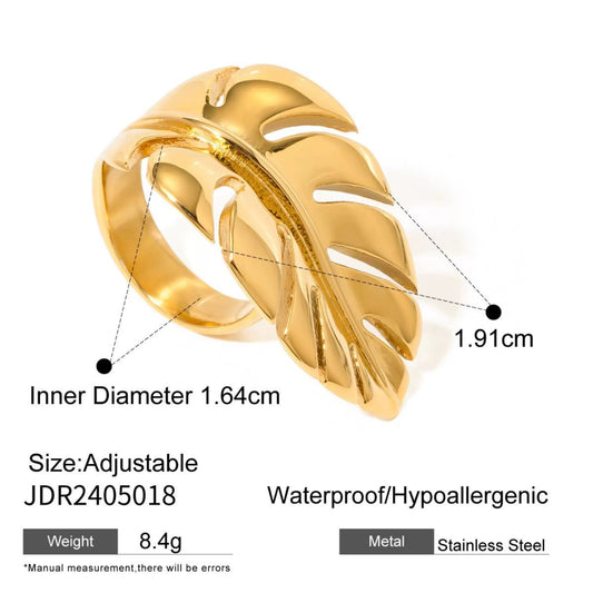 Golden Leaf Ring