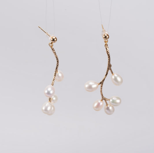 "Pearl Willow" Branch Drop Earrings