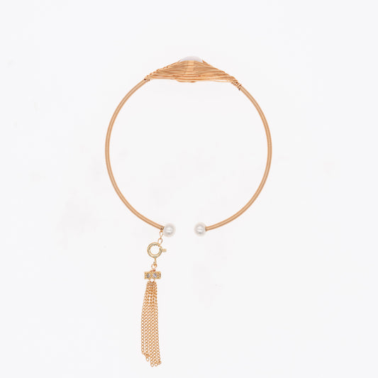 "Golden Echo" Modern Choker Necklace
