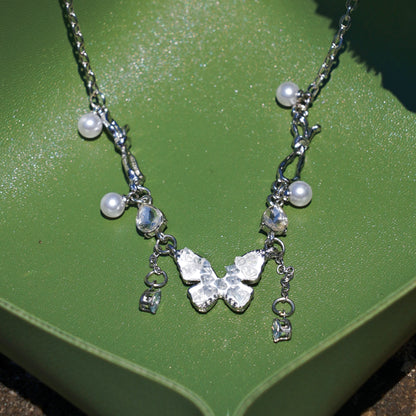 Crystal Flutter Charm Choker