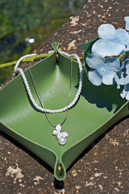 Lunar Pearl Butterfly Necklace