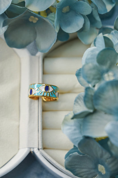 Evil Eye Enamel Ring