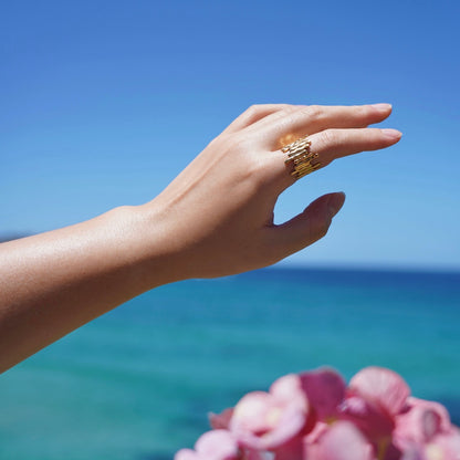 Liquid Gold Cuff Ring
