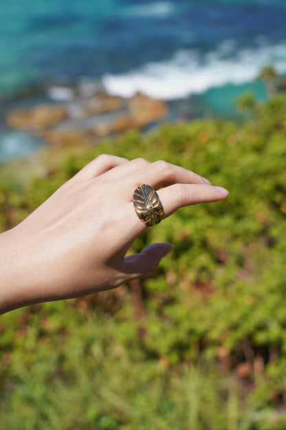 Golden Leaf Ring
