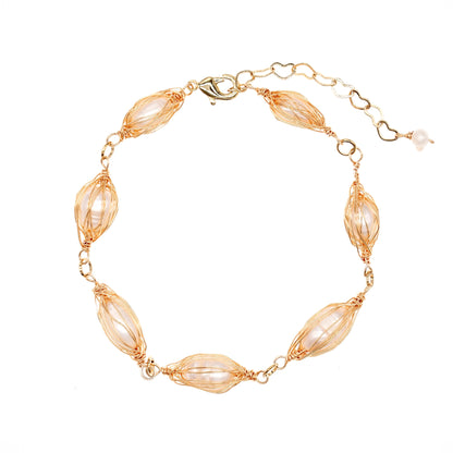 Gold Lantern Wrap Bracelet