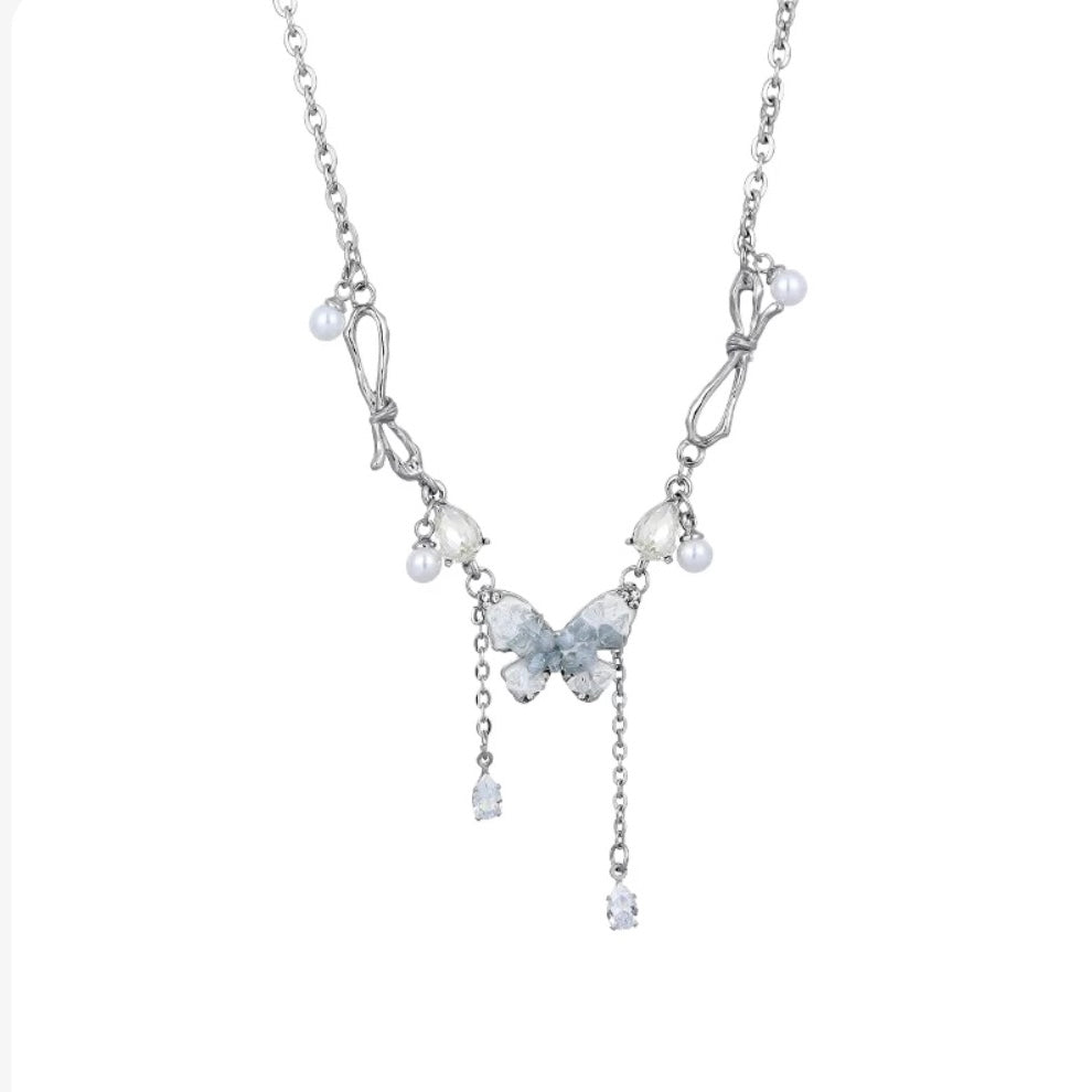 Crystal Flutter Charm Choker