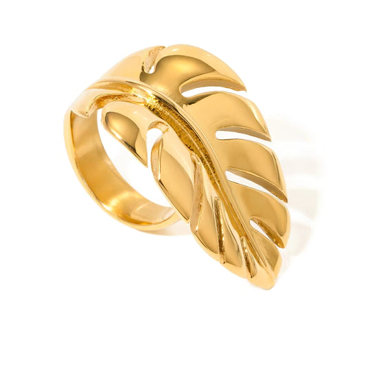 Golden Leaf Ring