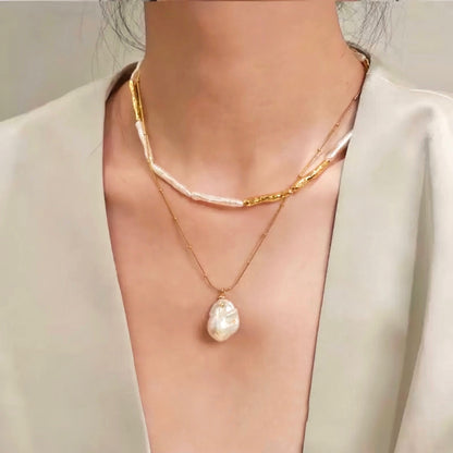 Golden Pearl Charm Set