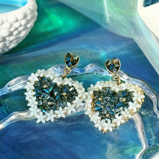 Seafoam Heart Earrings