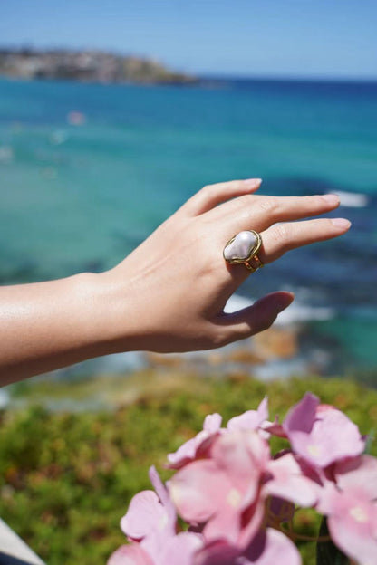 Baroque Pearl Ring